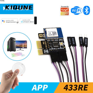 Kiqunecoza Tuya công tắc đặt lại máy tính Wifi Pcie Card Pc ứng dụng thông minh Life 433 Điều khiển từ xa RF hỗ trợ Alexa Google hẹn giờ và lịch trình điều khiển bằng giọng nói