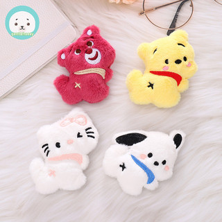 Gent Hoạt Hình Sang Trọng Búp Bê Thổ Cẩm Dâu Gấu Kitty Pacha Chó Trang Trí Dễ Thương Chân Túi Phụ Kiện EN
