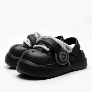 Tai Nghe Giày Xuân Hè Đầu Lớn Cặp Đôi Đế Dày Tăng Chiều Cao Sandal Nam Nữ Mặc Bên Ngoài Chống Trơn Trượt Cát Đế Mềm