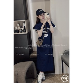 VCT1370 Váy suông cotton tay cánh tiên phối ren