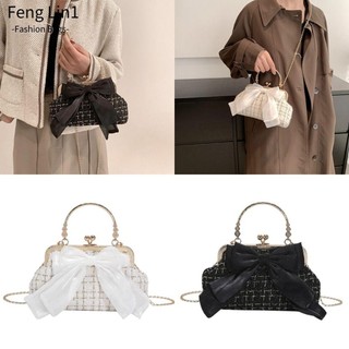 Túi xách nơ FENGLIN, Túi đeo chéo vải dung tích lớn, Túi đeo nách đơn giản di động đa chức năng dành cho nữ