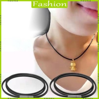 Nav chống thấm nước bện da vòng cổ sáp dây xích da mặt dây chuyền dây