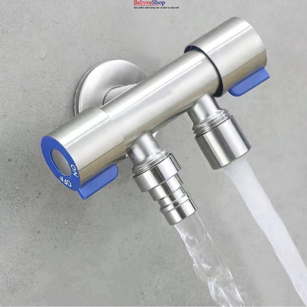 VAN nước 2 CỔNG XẢ CÓ ĐIỀU KHIỂN THÔNG MINH, chất liệu inox 304 -BeloveShop