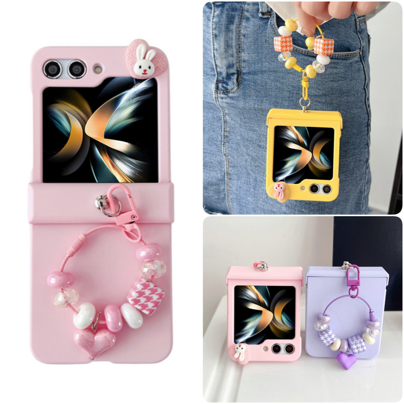 Vòng Tay Thời Trang Bản Lề Flip Case Samsung Galaxy Z Flip 6 Z Flip 5 Z Flip 4 / 3 Vỏ Đeo Tay Dễ Thư