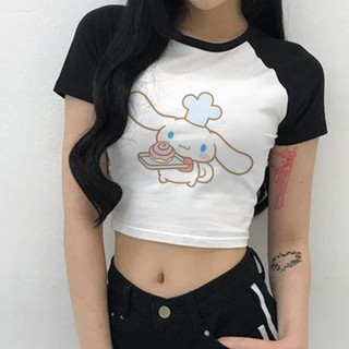 Cinnamoroll áo thun nữ thiết kế Nhật Bản harajuku áo thun cô gái ngộ nghĩnh dạo phố harajuku quần áo