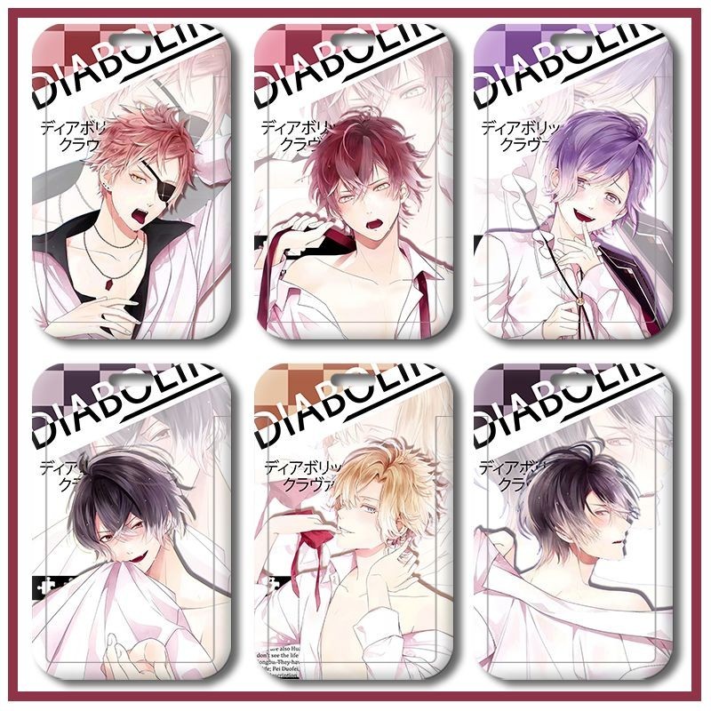 Diabolik LOVERS Hàng hóa ID Bảo vệ Thẻ giữ nước Cassette Dây buộc Móc khóa Thẻ làm việc Thẻ đi học T