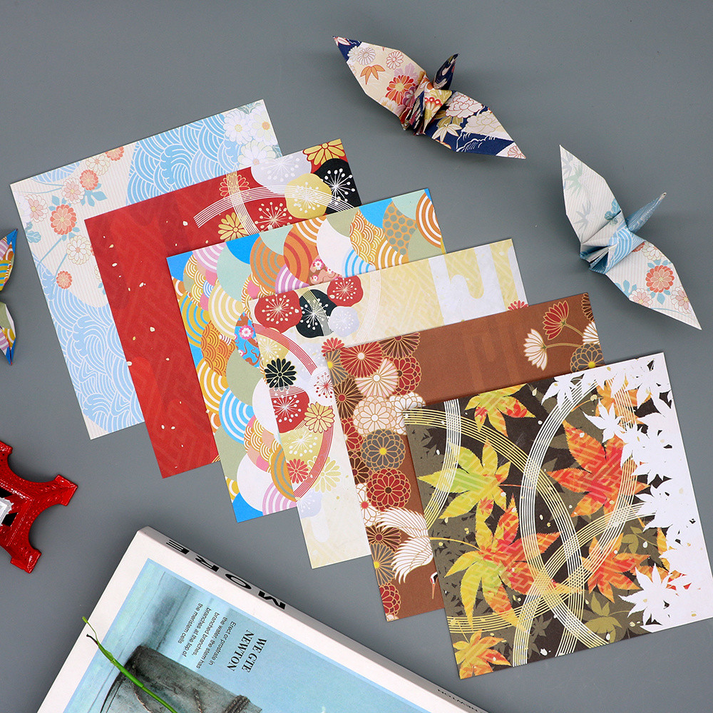 Phong Cách Nhật Bản Origami Hai Mặt Giấy Màu Giấy Thủ Công Ngàn Giấy Cần Cẩu Giấy Origami Giấy Vuông