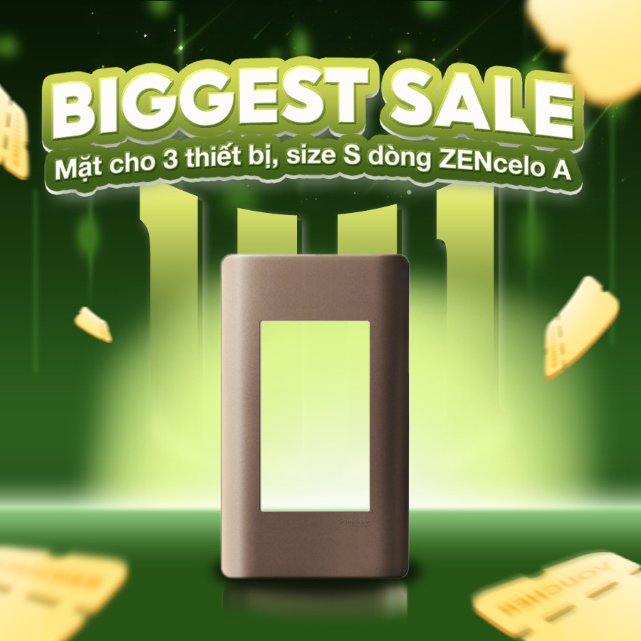 Mặt cho 3 thiết bị A8401L_SZ_G19 size S màu đồng dòng ZenceloA SCHNEIDER