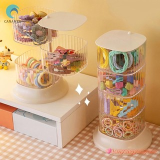 Canamek Xoay Hộp Trang Sức Hiển Thị Đứng Tổ Chức Bông Tai Vòng Cổ Vòng Bảo Quản Hộp Cotton Miếng Lót Trang Điểm Bông Swas Người Tổ Chức Mới