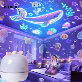 Đêm Máy Chiếu Đầy Sao, Hộp Nhạc Xoay Bầu Trời Mặt Trăng Đèn Đèn led chiếu hình, Đèn Ngủ USB Màu Trang Trí Nhà