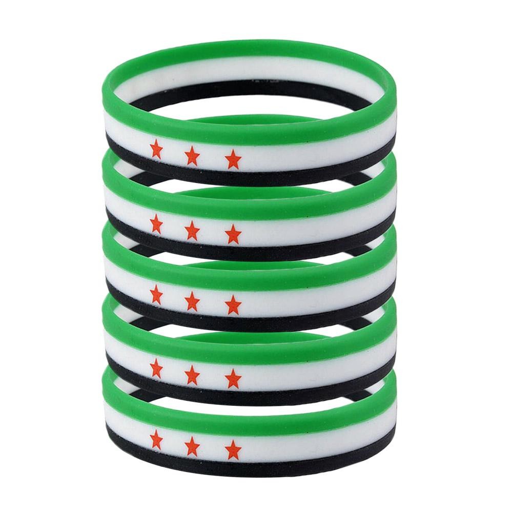 1 Cái Syria Cờ Cao Su Silicon Vòng Tay Thể Thao Cổ Tay Vòng Tay Dành Cho Nữ Đặc Biệt Dành Cho Người 