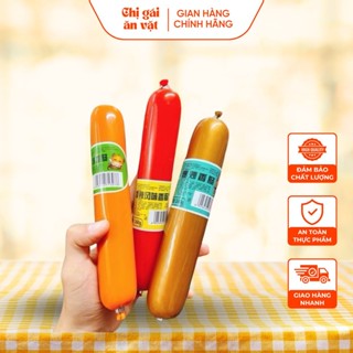 Xúc Xích Khổng Lồ Hun Khói Hiệu Đầu Trâu 160gam Đủ Vị Chị Gái Ăn vặt