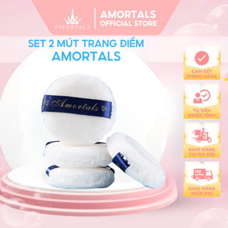 Set 2 Mút Trang Điểm AMORTALS Đánh Phấn Phủ Cao cấp Chuyên Dụng Không Ăn Phấn Và Thân Thiện Với Da