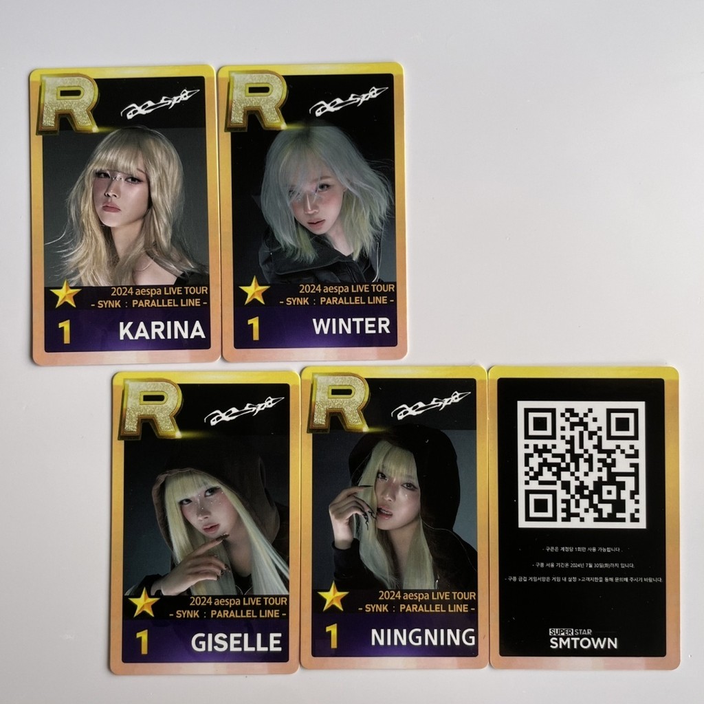 [Bộ sưu tập người 1257] aespa 2024 Seoul Concert play Card Punch Card Cùng phong cách Thẻ ảnh Liu Zh