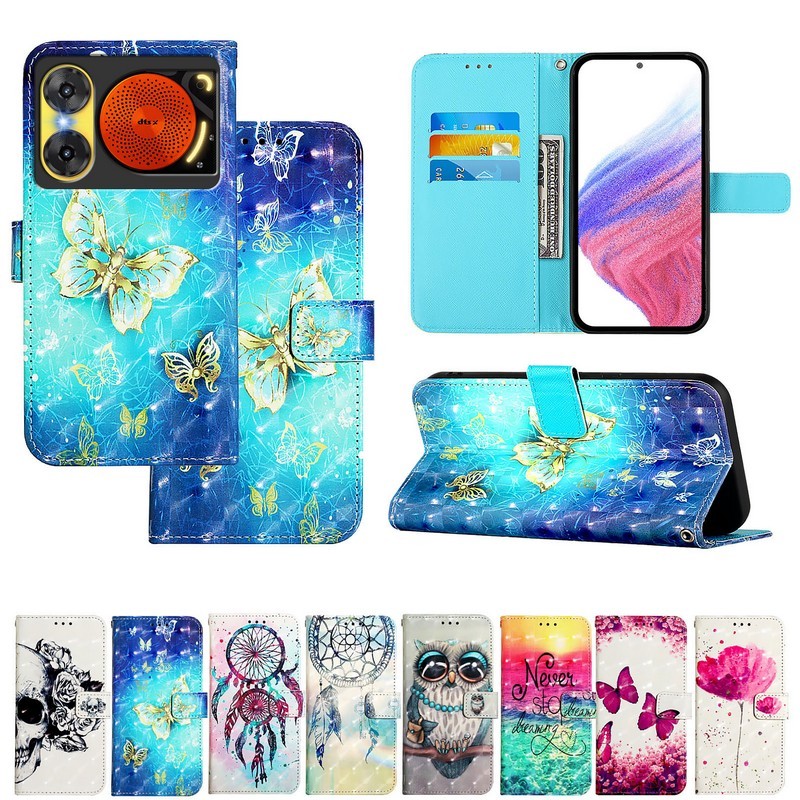 Dành Cho ZTE Nubia Music 2 Ốp Lưng Sơn Lật Điện Thoại Nubia Music2 Ốp Lưng Ví Da Từ Tính Bìa Sách