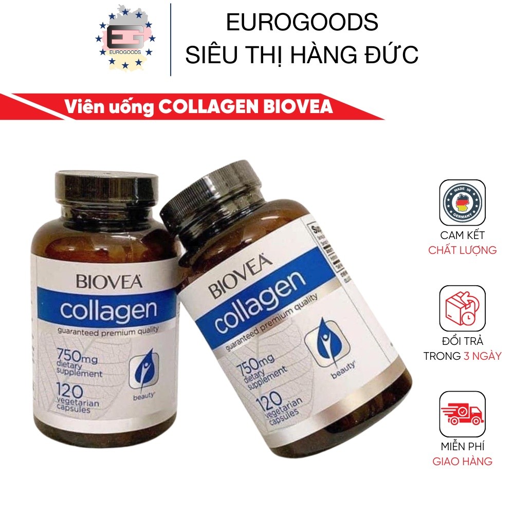 Viên bổ sung Collagen ⚡ CAM KẾT CHÍNH HÃNG ⚡ Collagen Đức 120 Viên Biovea 750mg [ Date 2024] [ Bill 
