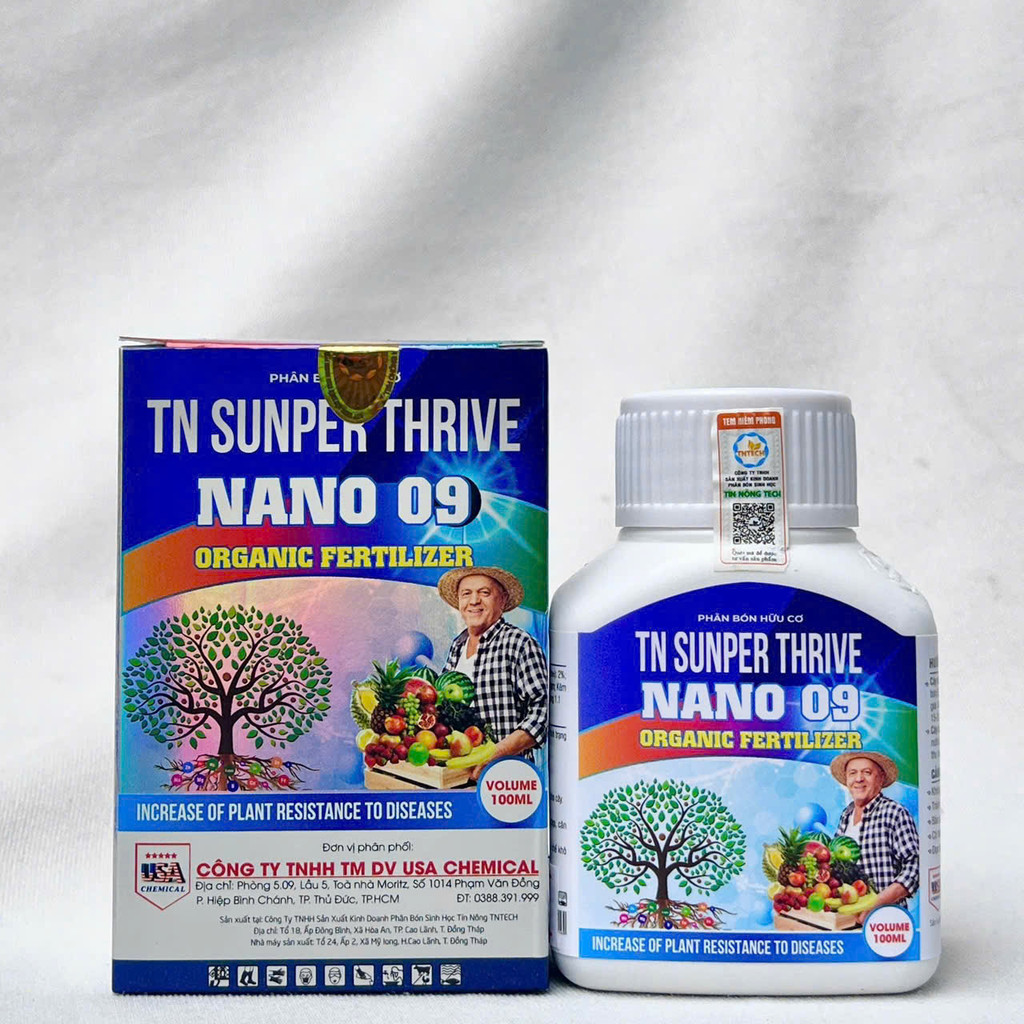 phân bón hữu cơ SUPER NANO 09 usa giải ngẹn đầu lân Lớn trái