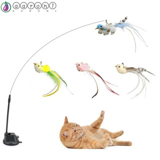 Aaron1 Cat Teaser Stick Đầu thay thế, Đầu gậy hình chim mô phỏng sang trọng đầy màu sắc, Gậy trêu ghẹo mèo vui nhộn Cốc hút Teaser Đồ chơi mèo chơi Teaser Wand Giảm bớt sự nhàm chán