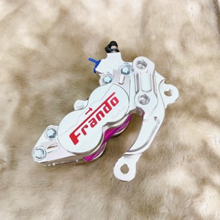    Heo Kèm Pát cho SIRIUS 110  _Heo Frando 4pis Niken bố hồng chữ đỏ Kèm Pát CNC nguyên khối lắp đĩa 267mm  tặng 2 ốc 