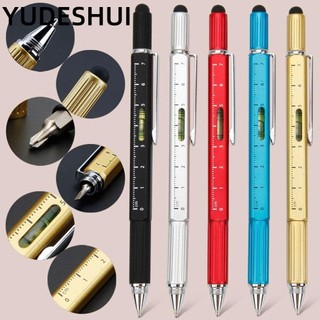 YUDESHUI công cụ đa chức năng YudhUI, có thước đo kỹ thuật với bút bi tuốc nơ vít, chất lượng cao với bút màn hình cảm ứng kim loại cấp 6 trong 1 tại nhà