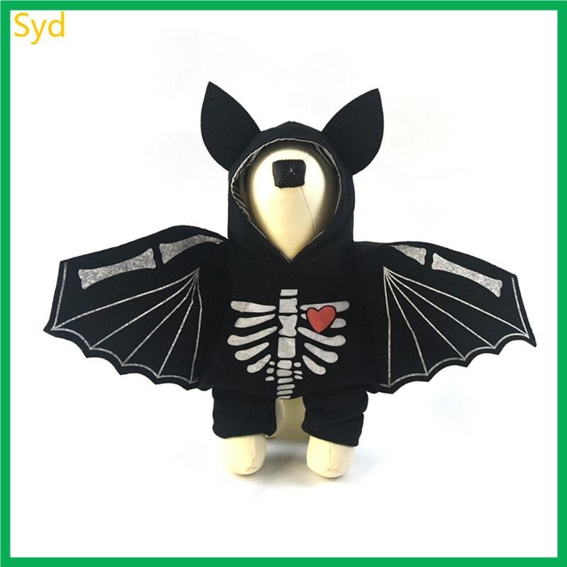 Syd Chó Áo Cho Chó Lớn Vừa Halloween Skeleton Cánh Dơi Quần Áo Cho Chó