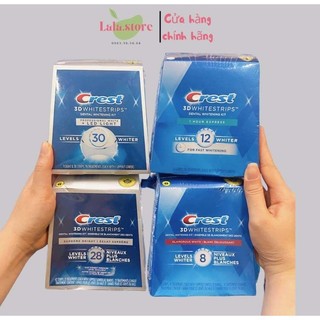 Miếng dán làm trắng răng crest 3d white professional effects levels 12, 24, 28, 30 chính hãng