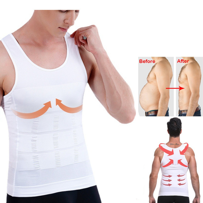 Nam Giảm Béo Shaper Vest Cho Bụng Kiểm Soát Nén Áo Thun Tập Gym Shapers
