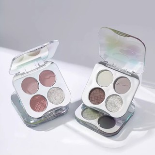 Khăn choàng mắt bốn màu Shedella Thật là một Bảng phấn mắt bốn màu thú vị Màu hồng Phấn mắt khói Phấn mắt toàn diện Bảng phấn mắt Trang điểm mắt