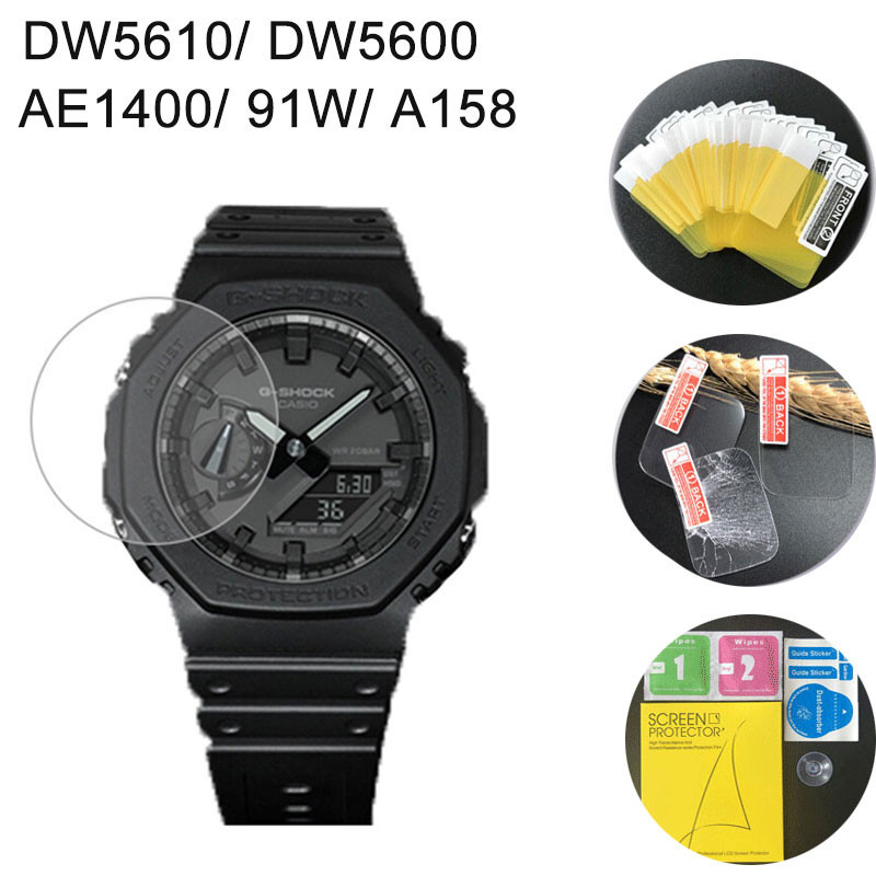 Phim bảo vệ màn hình đồng hồ PET cho Casio DW5600 5610 91W AE1400 A158 B650WC B640WC A700 F108 AE140