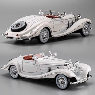  1: 24 Retro Mercedes-Benz 500K Mô hình ô tô mô phỏng hợp kim hoài cổ cổ xe ô tô cổ điển Trang trí mô hình ô tô ô tô đồ chơi cho bé trai