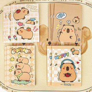 Capybara Miếng Dán Dễ Thương Mini Dính Ghi Chú Sách Hoạt Hình Dán Notepad Sinh Viên Tay Tài Khoản