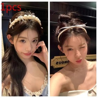 Ngọc Trai Nơ Cô Dâu Đơn Giản Ngọt Ngào Mũ Đội Đầu 2024 Phong Cách Mới Cao Cấp Phụ Kiện Tóc Nữ