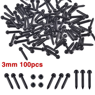 3-8mm100pcs Mắt nhựa Needle Felt Teddy Bear Doll Animal Black Eyed Doll Phụ kiện