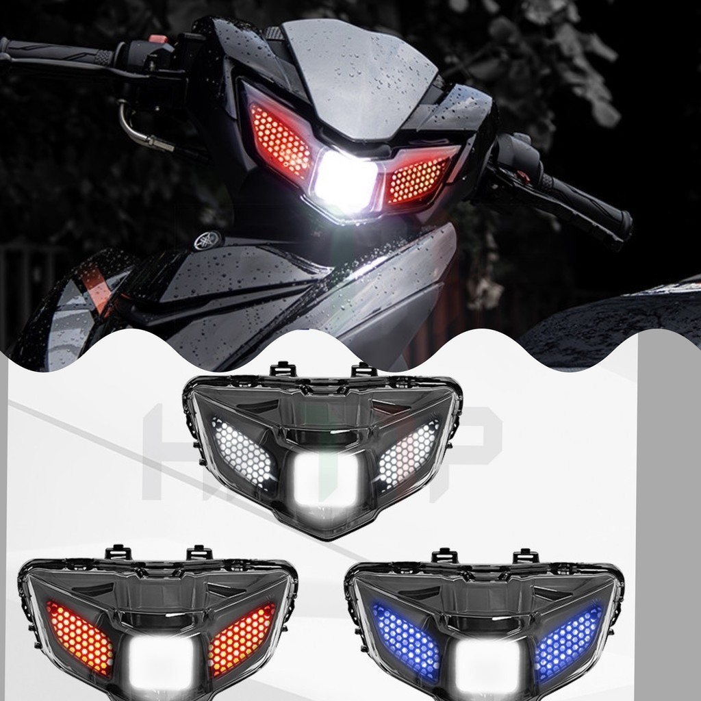 Đèn Pha led EX150 tích hợp bi cầu, Demi XANH & ĐỎ _ Sử dụng cho Ex150 đời 2019-2021_ MS2