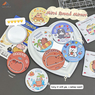 Mini Capybara Gương Hoạt Hình Gương Di Động Dễ Thương Gương Hạnh Phúc Bé Gái Quà Tặng Tiếp Liệu