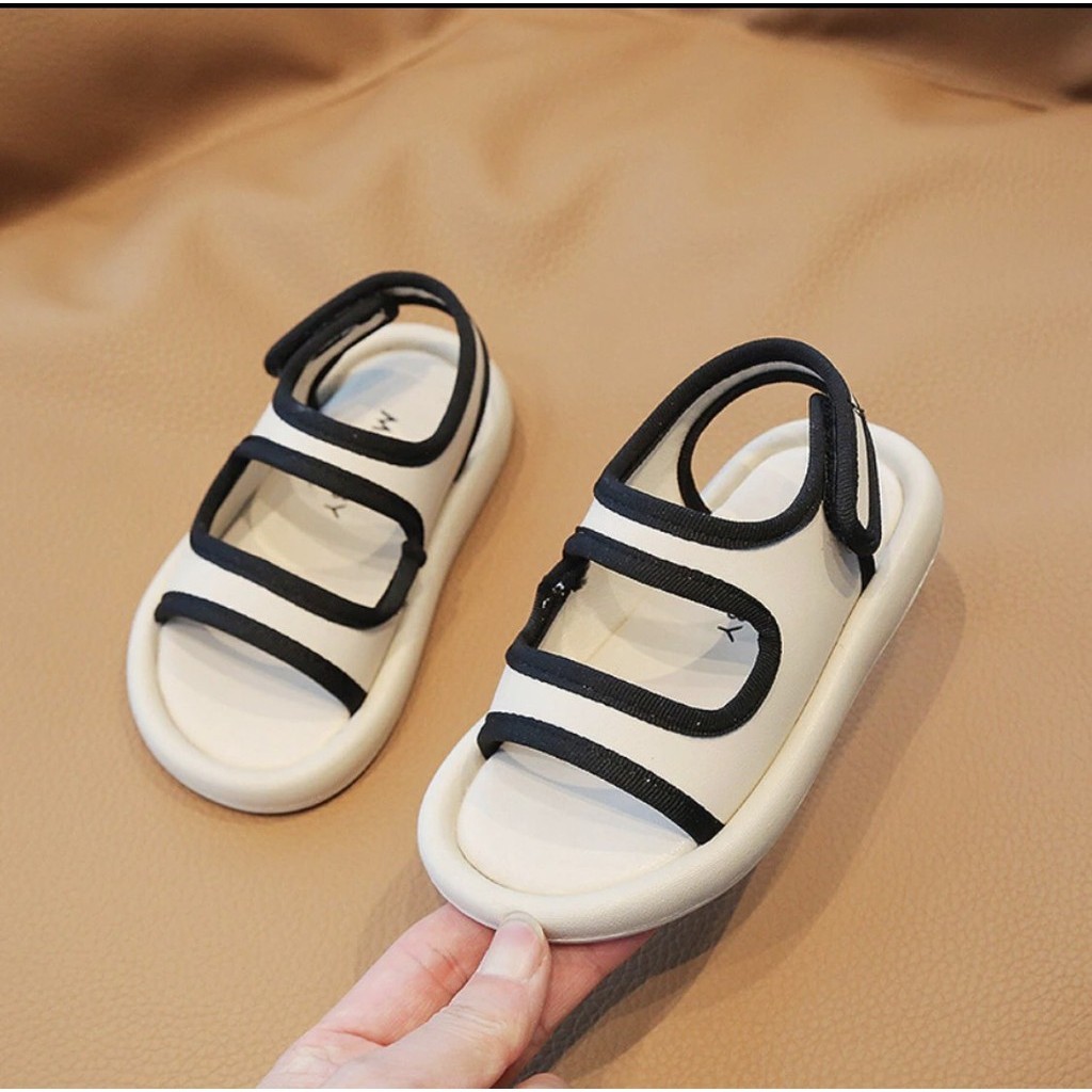 Sandal da PU quai ngang cho bé trai hãng MG Baby