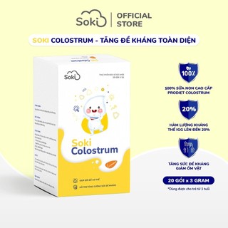 Sữa Non SOKI COLOSTRUM Giúp Bé Ăn Ngon, Tiêu Hóa Tốt, Đề Kháng Khỏe Soki-Tium (1H x 20G x 3g)
