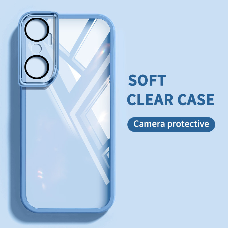 Ốp Điện Thoại Trong Suốt Màu YBD Cho Infinix Hot 20 4G X6726 X6726B X6726C Camera Bảo Vệ Toàn Diện C