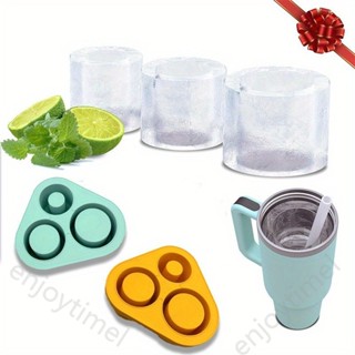 1 Khuôn Làm Đá Silicon Tròn Lớn Khay Đá Viên Khuôn Cho Stanley Ly Máy Làm Đá Linh Hoạt Cho Cocktail & Đồ Uống