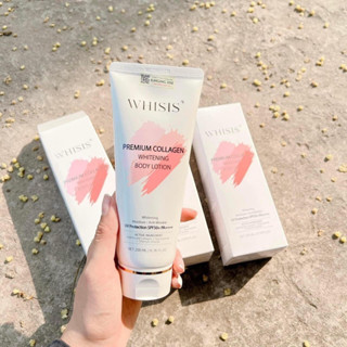 Kem Body Trắng Da Chống Nắng Nâng Tone Trắng Hồng Rạng Rỡ WHISIS Premium Collagen Whitening Body Lotion 200ml