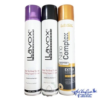 Keo xịt tóc giữ nếp lavox 420ml - mk