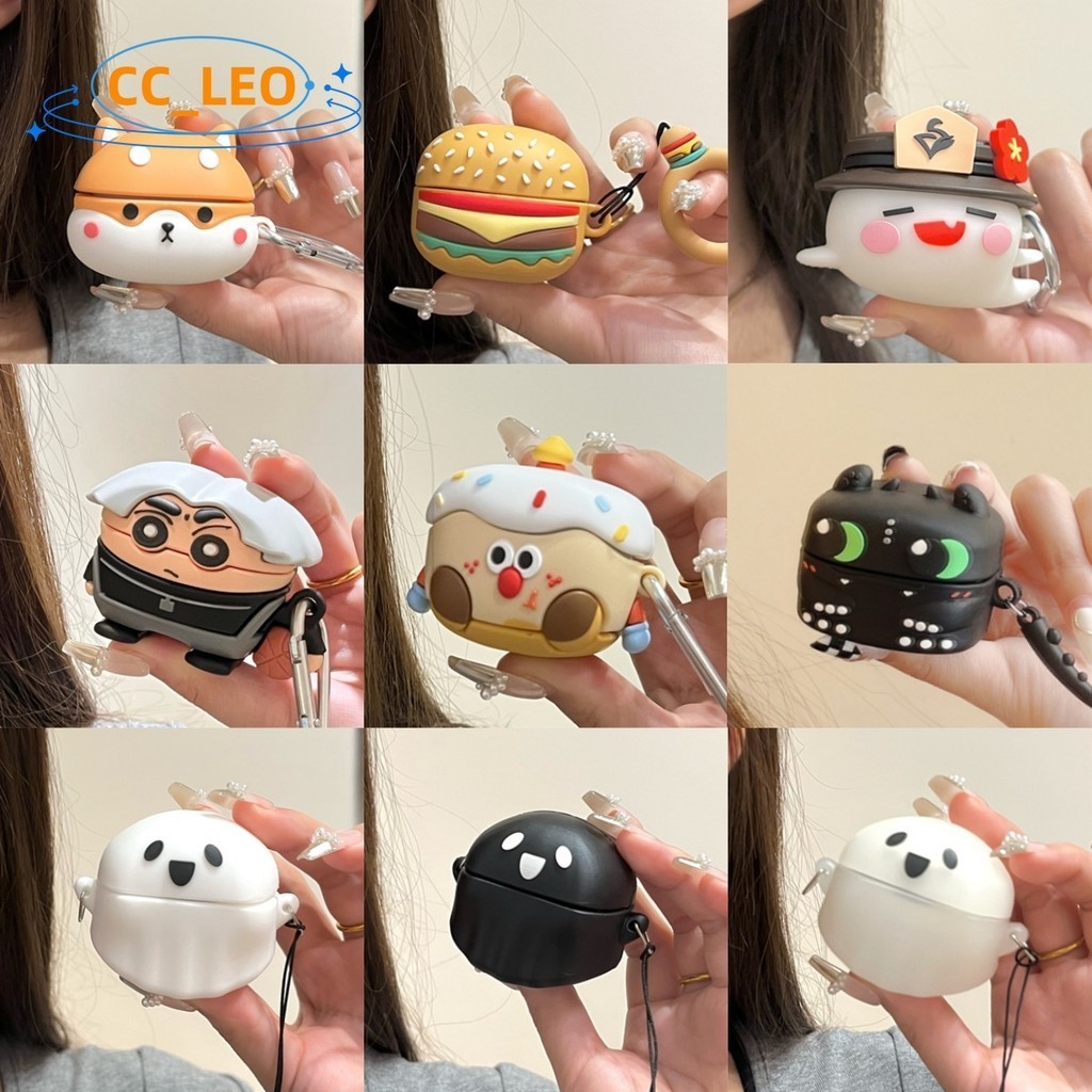 For Baseus WM01 Case Cartoon Burger Baseus WM02 Silicone Soft Case Cute Shiba Inu Cake Baseus Encok 
