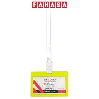 Dây Đeo Kèm Bảng Tên Nhựa Ngang Stacom 6611 - ID-PVC1112 - Màu Vàng