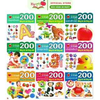 Sách - 200 miếng bóc dán thông minh - 12 chủ đề lựa chọn - dành cho trẻ từ 2-6 tuổi