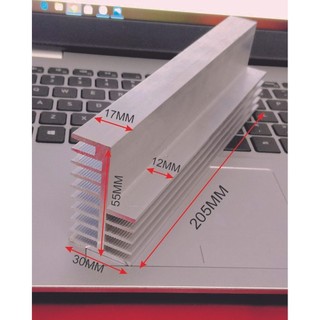 Nhôm tản nhiệt 2 tầng 10 cánh dài 205x55x30mm