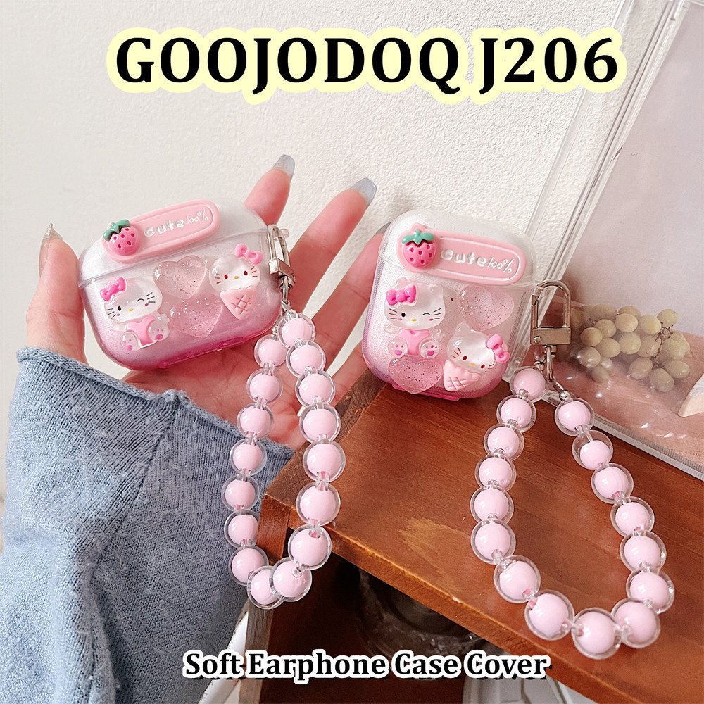 GOOJODOQ [Giao hàng nhanh] Dành cho Ốp lưng GOOOJDOQ J206 DIY Phong cách mùa hè Vỏ tai nghe silicon 