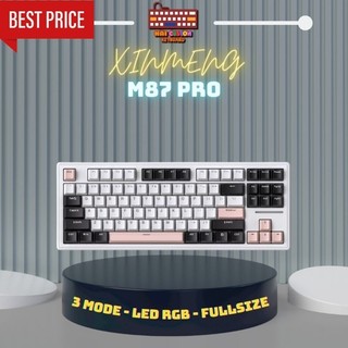 Bàn phím xinmeng m87 pro | mạch xuôi hotswap 5 pin | led rgb | 3 modes | full phím