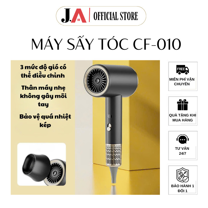 Máy Sấy Tóc Chính Hãng LEHOGAI CF-010 Cao Cấp, Có Ion Âm 3 cấp độ nhiệt, Thiết Kế Sang Trọng, Hiện Đ