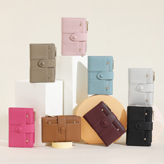 Da PU Thời Trang Ngọt Ngào Nữ Ví Đa Năng Nhiều Thẻ Hộp Đựng Tiền Mặt Dung Tích Lớn