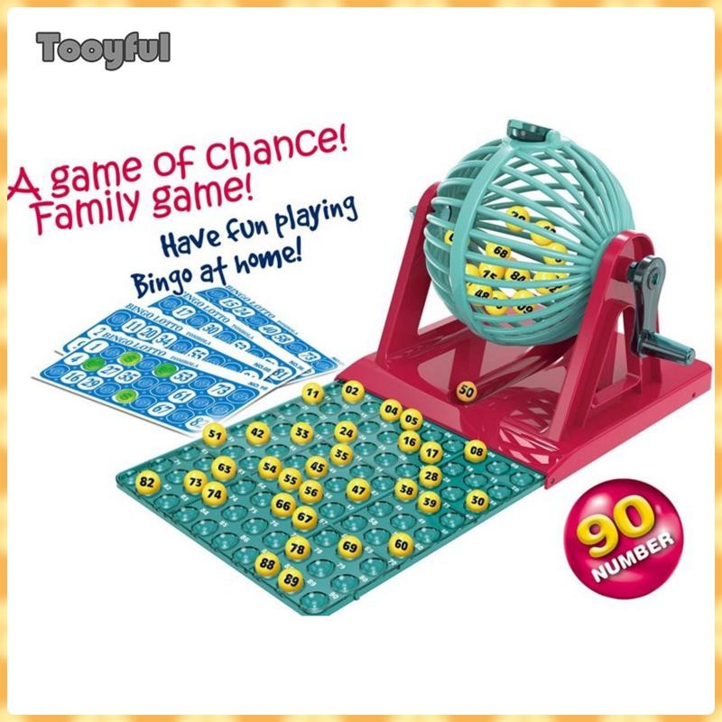 Tooyful Bingo Bộ Trò Chơi Gia Đình Bingo Lotto Trò Chơi Tay Quay Bingo Bóng Có Lồng Bingo Bộ Cho Tha